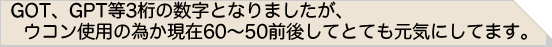 GOT�AGPT��3���̐����ƂȂ�܂������A �E�R���g�p�ׂ̈�����60�`50�O�サ�ĂƂĂ����C�ɂ��Ă܂��B